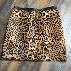 Ralph Lauren Black Label Leopard Print Mini Skirt